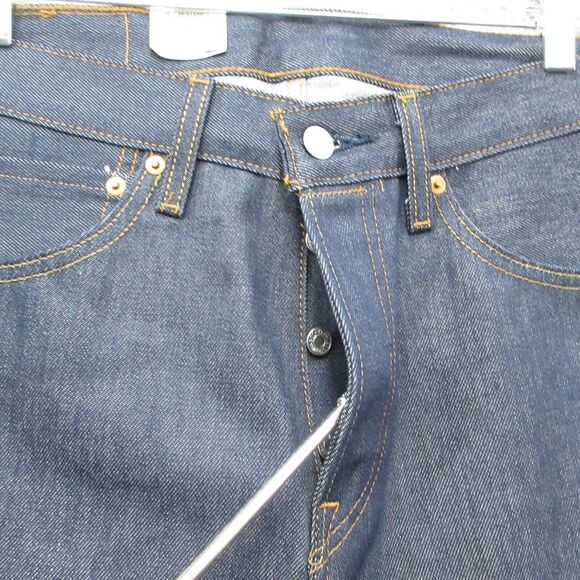 Levi's 501 Original Shrink To Fit Straight Jeans Mens 29x32 Dark Wash Button Fly - Picture 7 of 12